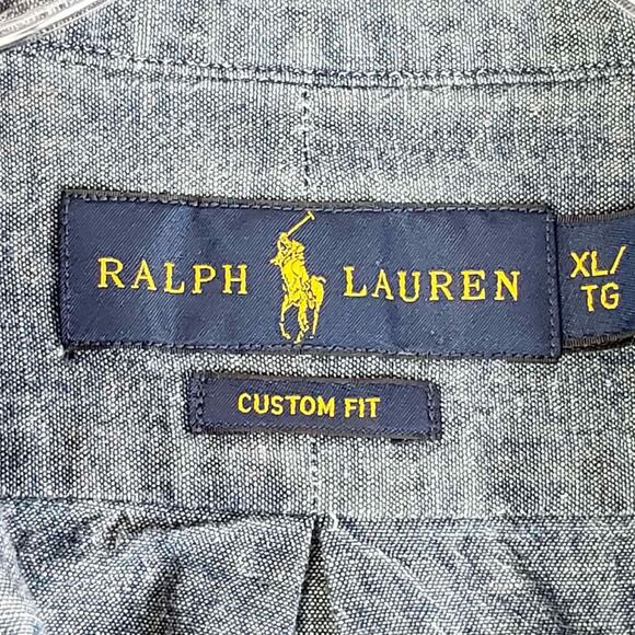 Polo Ralph Lauren Shirt Oxford Mens Size XL Denim Chambray Button Down LS - Picture 7 of 8